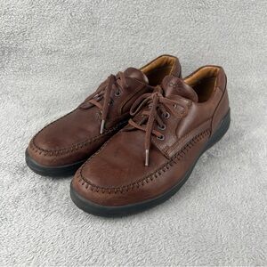 ECCO Seawalker Tie Brown Leather Casual Walking Shoes Men's EU 44 (US 10.5)